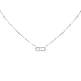         Weißgold, Halsschmuck, Messika Move Uno Pavé Halskette 04708-WG
