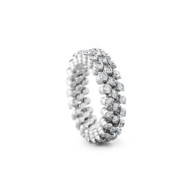 Weißgold, Ringe, Serafino Consoli Brevetto Multi-Size Ring RMS 3F2 WG WD