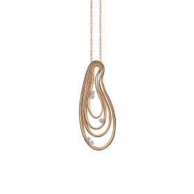 Weißgold, Halsschmuck, Cammilli Dune Anhänger mit Halskette GPE2663J