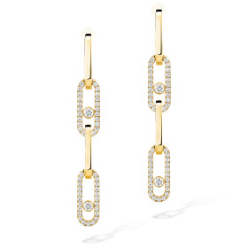 Gelbgold, Ohrringe, Messika Move Link Ohrhänger 13678-YG