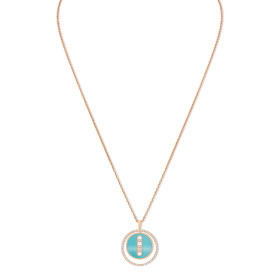 Roségold, Halsschmuck, Messika Lucky Move MM Kette Türkis  10836-PG