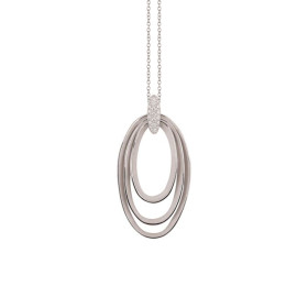 Weißgold, Halsschmuck, Annamaria Cammilli Dune Chic Pavé Anhänger mit Halskette GPE3671PAVW