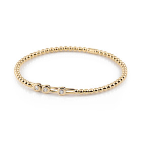 Gelbgold, Armschmuck, Al Coro Stretchy Armband A707G