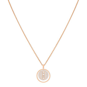 Roségold, Halsschmuck, Messika Lucky Move MM Pavé Collier 07395-PG