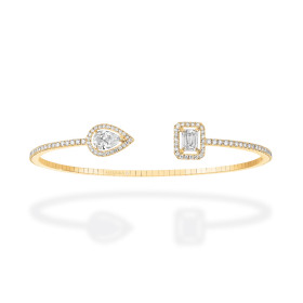 Gelbgold, Armschmuck, Messika My Twin Toi & Moi Skinny Armreif 06161-YG