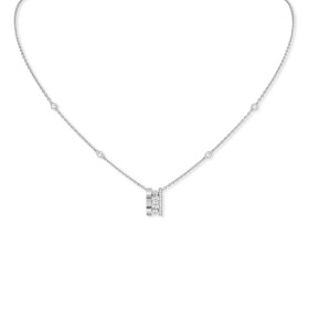 Weißgold, Halsschmuck, Messika Move Romane Anhänger-Kette 07158-WG