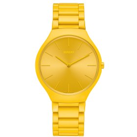 Unisex, Rado True Thinline Les Couleurs™ Le Corbusier Sunshine Yellow 4320W R27093632