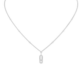         Weißgold, Halsschmuck, Messika Lange Move Uno Halskette 10111-WG