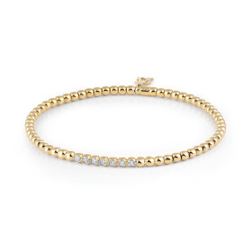 Gelbgold, Armschmuck, Al Coro Stretchy Armband A700G