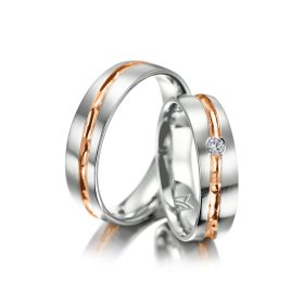 Weißgold, Ringe, Meister Trauringe Individuals 112.8945.01/112.8945.00-R
