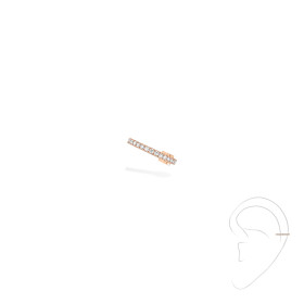 Roségold, Ohrringe, Messika Einzelner Gatsby Ohrclip mittleres Ohr 10031-PG