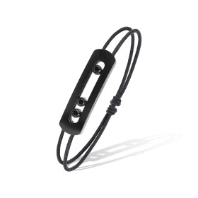 Titan, Armschmuck, Messika Move Titanium Total Black Armband mit Schnur 10830-TB