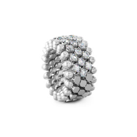 Weißgold, Ringe, Serafino Consoli Brevetto Multi-Size Ring, Ref: RMS 5HM4 WG WD