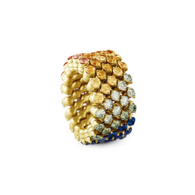 Gelbgold, Ringe, Serafino Consoli Brevetto Multi-Size Ring, Ref: RMS 5F4 YG RAINBOW