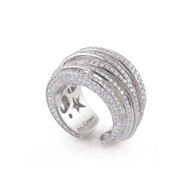 Weißgold, Ringe, Al Coro Mezzaluna Ring R7048W