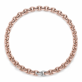 Weißgold, Halsschmuck, IsabelleFa Collier "ChaCha 11" Pavé 04111/45BMOx2-RR