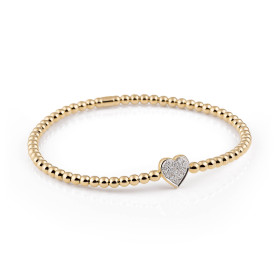 Gelbgold, Armschmuck, Al Coro Stretchy Armband A160G