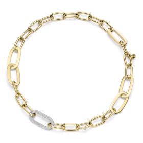 Weißgold, Halsschmuck, IsabelleFa Collier "Romance" Pavé 41215/45BMO-GG