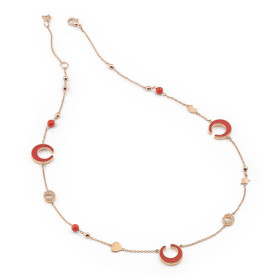 Roségold, Halsschmuck, Al Coro Mezzaluna Collier NC1510COR45