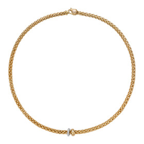 Weißgold, Halsschmuck, FOPE Solo Flex'it Collier mit Diamanten 62406CX_PB_G_BGX_043