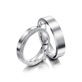 Weißgold, Ringe, Meister Trauringe Classics 112.8911.01/112.8911.00-W