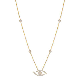 Gelbgold, Halsschmuck, Messika Lange Lucky Eye Halskette 11570-YG