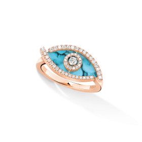 Roségold, Ringe, Messika Lucky Eye Türkis Ring 12956-PG