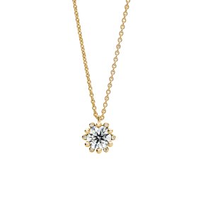 Gelbgold, Halsschmuck, Schmuckwerk Alpen Anhänger mit Halskette FH134-GG