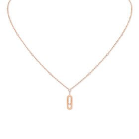 Roségold, Halsschmuck, Messika Lange Move Uno Halskette 10111-PG