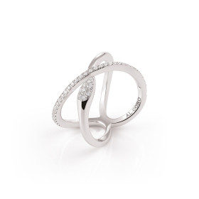 Weißgold, Ringe, Al Coro Goccia Ring R7552W