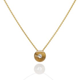 Gelbgold, Halsschmuck, Schmuckwerk Halskette Glasklar DH807-GG-GG