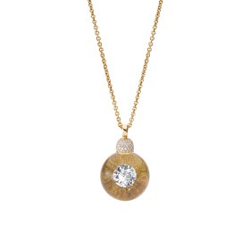 Rotgold, Halsschmuck, Schmuckwerk Anhänger Glasklar DH5206-RG-RG