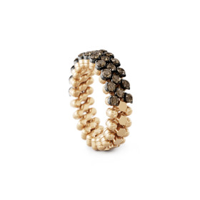 Roségold + Roségold, schwarz rhodiniert, Ringe, Serafino Consoli Brevetto Multi-Size Ring, Ref: RMS 3H2 RBG BRD