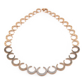 Roségold, Halsschmuck, Al Coro Mezzaluna Collier NC8357BWR