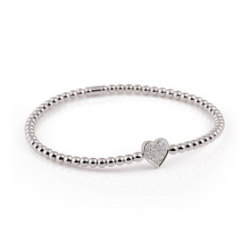 Weißgold, Armschmuck, Al Coro Stretchy Armband A160W