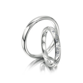 Weißgold, Ringe, Meister Trauringe Symbolics 112.8982.01/112.8982.00-W