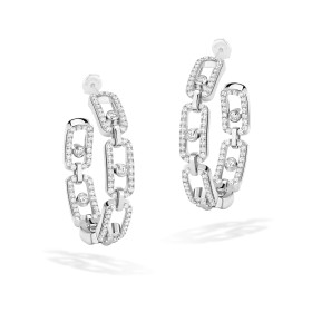 Weißgold, Ohrringe, Messika Move Link Creolen 12716-WG