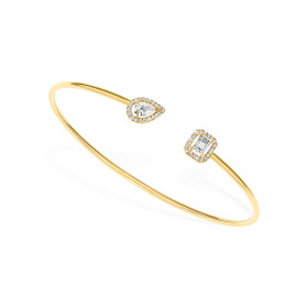 Gelbgold, Armschmuck, Messika Jonc Flex My Twin Toi & Moi X2 Armreif 07222-YG