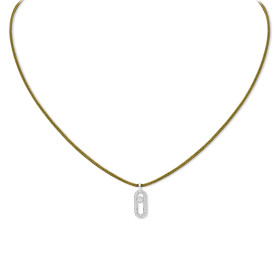 Weißgold, Halsschmuck, Messika Messika CARE(S) Anhänger mit Halskette 14103-WG