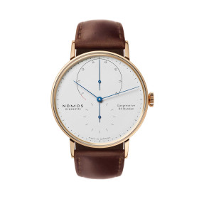 Unisex, NOMOS Glashütte Lambda 39 Roségold mit gebläuten Zeigern 953