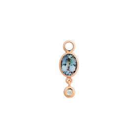 Roségold, Ohrringe, Bron Sushi Einhänger 4OR4872TBBR