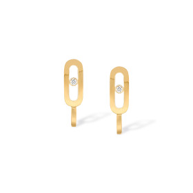 Gelbgold, Ohrringe, Messika Move Uno Mini-Creolen 10050-YG