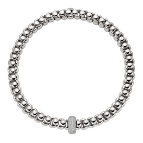 Weißgold, Halsschmuck, FOPE Luna Halskette mit Pavé Diamanten 52107CX_PB_B_XBX_040