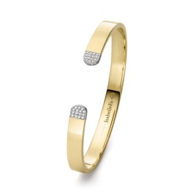 Gelbgold, Armschmuck, IsabelleFa Armspange "Flix.Flex Rechteckig 7" Pavé 02131-07-BR-59-GG