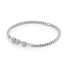 Weißgold, Armschmuck, Al Coro Stretchy Armband A358W