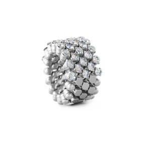 Weißgold, Ringe, Serafino Consoli Brevetto Multi-Size Ring, Ref: RMS 5H7 WG WD