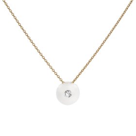 Gelbgold, Halsschmuck, Schmuckwerk Halskette Glasklar DH827-GG-GW