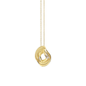 Gelbgold, Halsschmuck, Cammilli Dune Anhänger mit Halskette GPE3256U