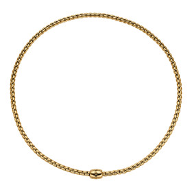 Gelbgold, Halsschmuck, FOPE Eka Flex'it Halskette mit dekorativem Verschluss 07F01CX_BN_G_XGX_034