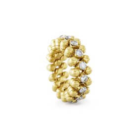 Gelbgold, Ringe, Serafino Consoli Brevetto Multi-Size Ring RMS 3M7 YG WD